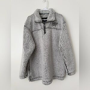 boxercraft Light Gray Sherpa Quarter-Zip Pullover
